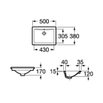 Roca A32711N000 Diverta 枱下洗臉盆